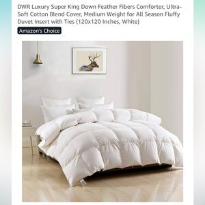 Luxury Super King Comforter in White